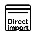 Минималистичная одноцветная иконка прямого импорта экзотических фруктов на белом фоне для сайта